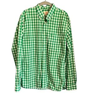 Brooks Brothers Red Fleece Green/White Check L/S Shirt Size L